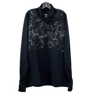 Under Armour Mens Running Top XXL Out Run The Cold Funnel Neck Reflective Fitted